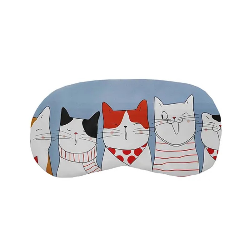 Jenna Cute 5 Kitty Blue Sleeping Eye Shade Mask Cover