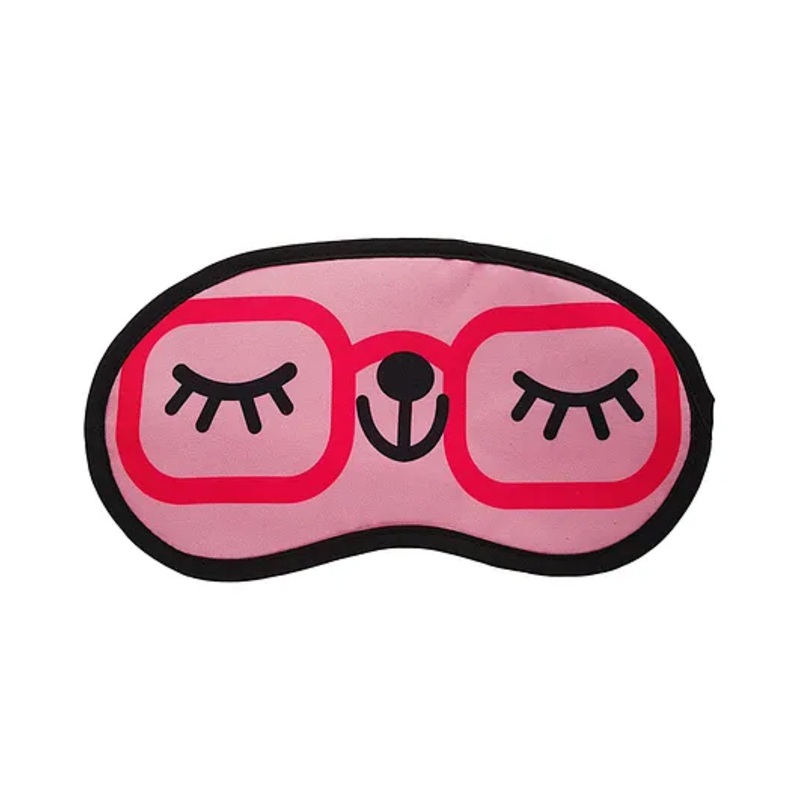 Jenna Pink Specs Printed Sleeping Eye Mask With Cooling Gel