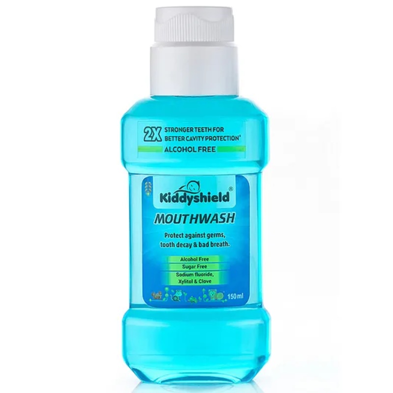 Kiddyshield Mint Mouth Wash with Cavity Protection 150 ml- Alcohol and Sugar Free