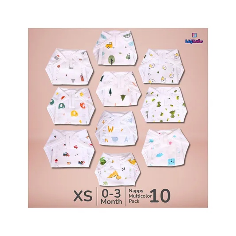 LazyToddler Muslin Nappy Set of 10  Small (TD)