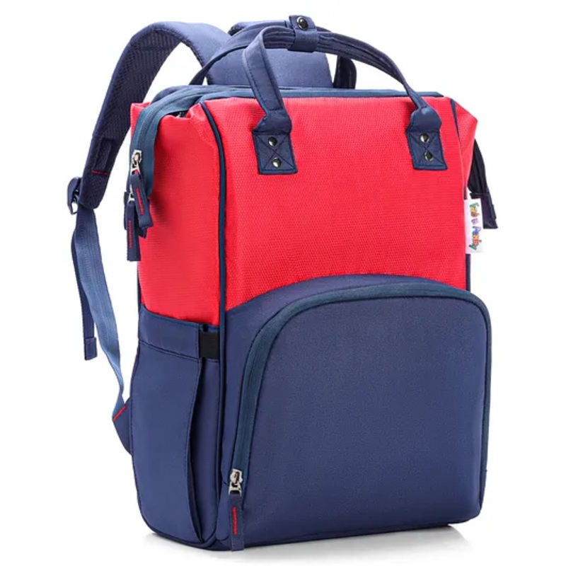 Multipurpose Diaper Backpack - Red Blue