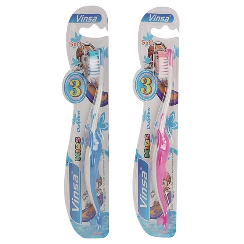 PASSION PETALS Dolphin Shape Toothbrush Pack of 2 (Colour May Vary)
