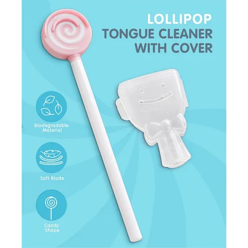 Silicone Candy Shape Tongue Cleaner - Pink