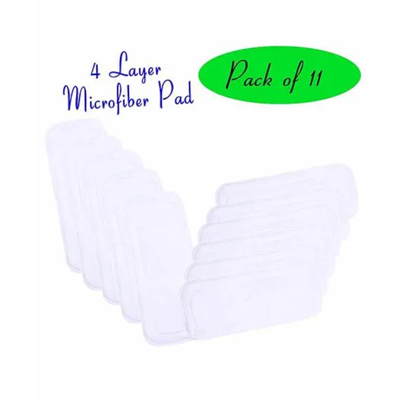 The Little Lookers 4 Layer Microfiber Insert For Reusable Diapers Pack Of 11 - White