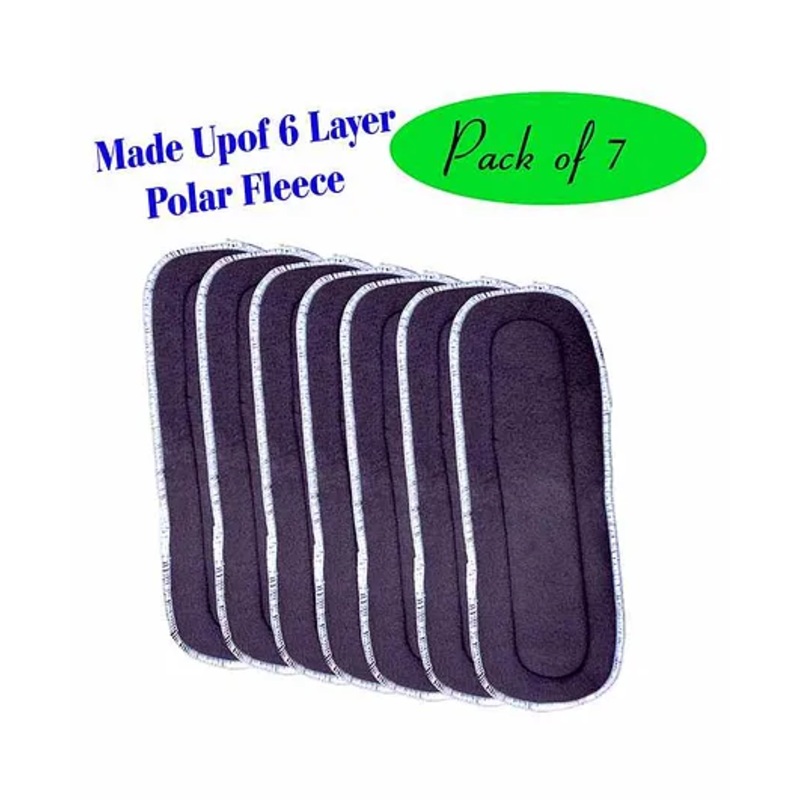 The Little Lookers 6 Layer Polar Fleece Insert Pack Of 7 - Grey