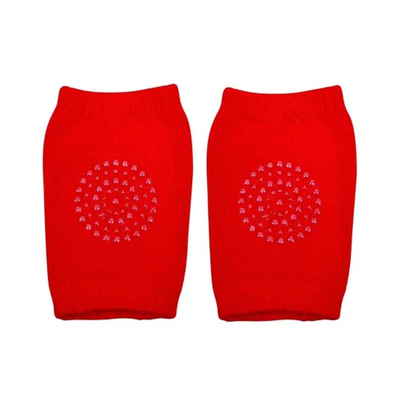 The Little Lookers Anti Skid Cotton Knee Pads - Red