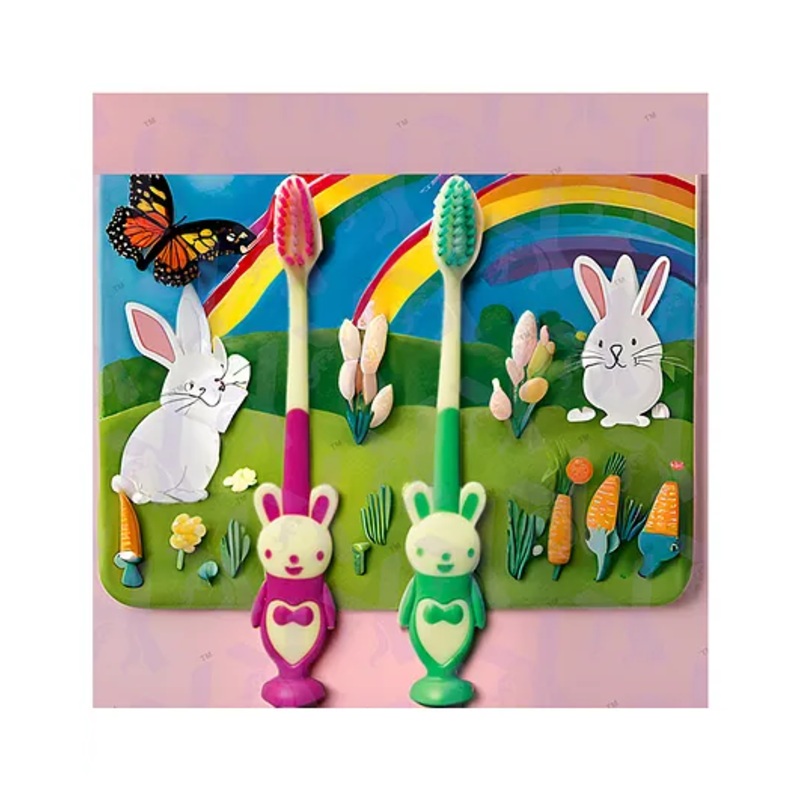 Yunicorn Max Kids Extra Soft Bristles Rabbit Toothbrush - Colour may vary - Pack 2