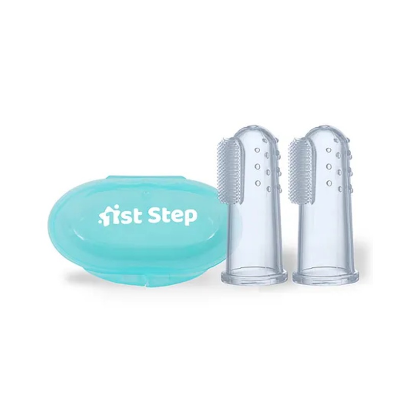 1st Step Silicone Finger Brush Pack of 2 (Pink)