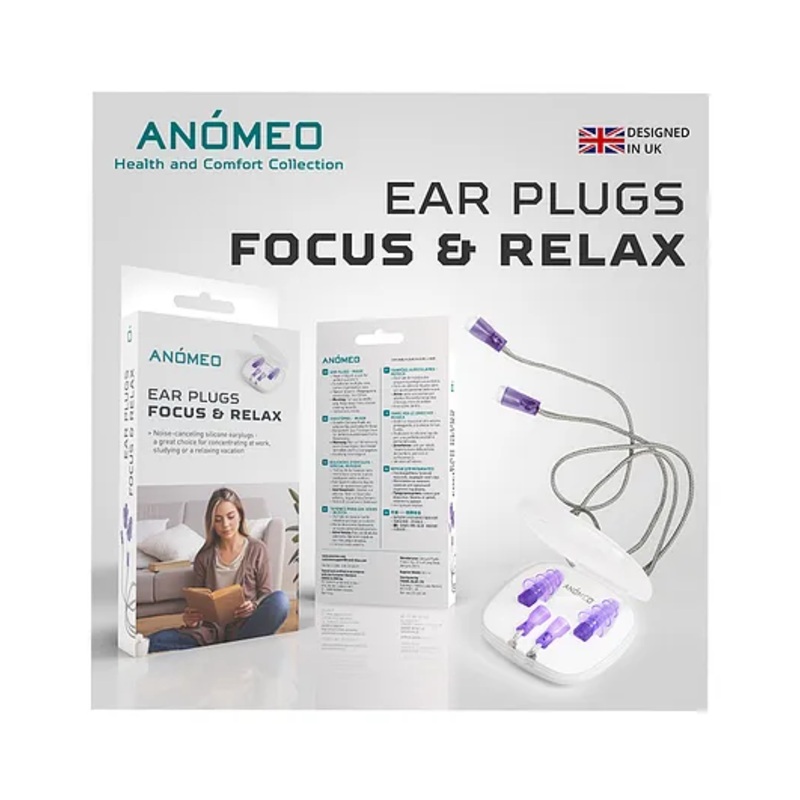 Anomeo Focus & Relax Ear Plugs - Purple