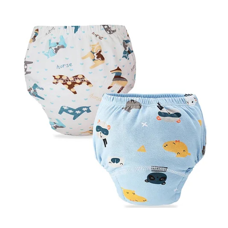 Bembika Babies Cotton Potty Training Pants Printed Design Pack 2 M Size - Multicolor