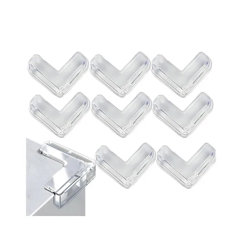 Bembika T Shaped Baby Safety Corner Protector Pack of 8 - White