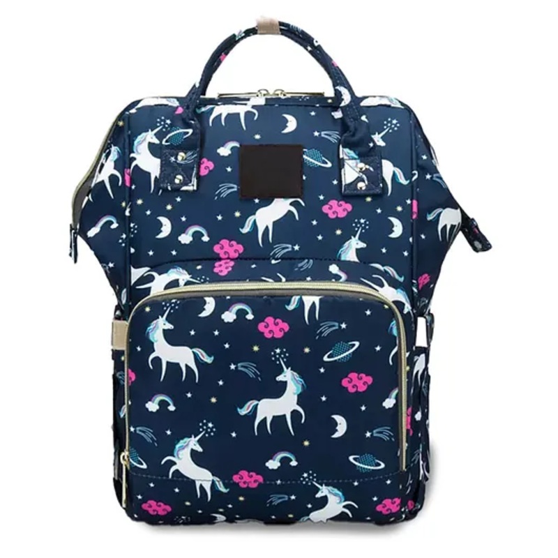 Chinmay Kids Large Capacity  Diaper Backpack with Insulated Bottle Storage - Blue