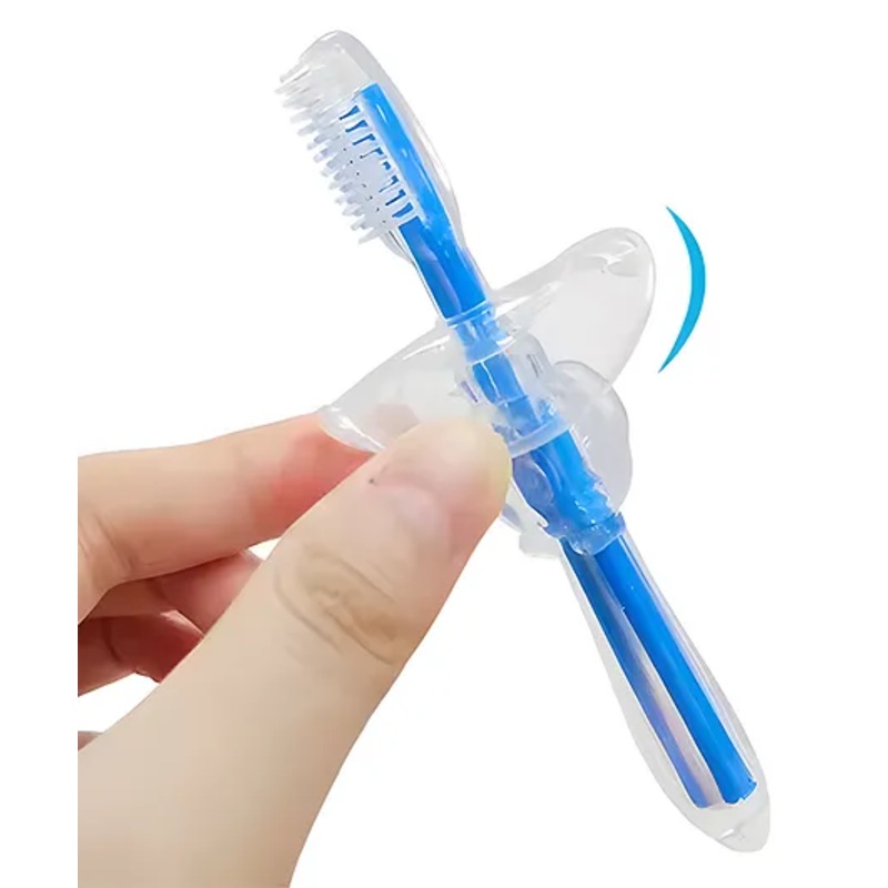 Cozy Vibes High Quality Food Grade Silicone Soft Kids Teether Training Toothbrushes Infant Toothbrush- Pack of 1- Color May Vary