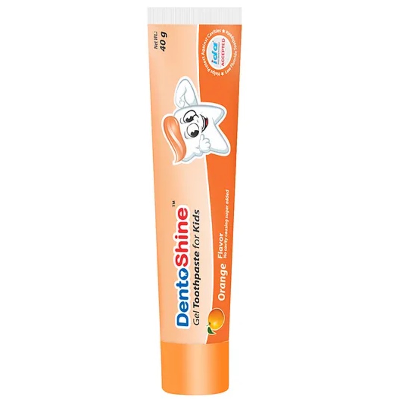 DentoShine Gel Toothpaste for Kids Orange Flavor - 40 g