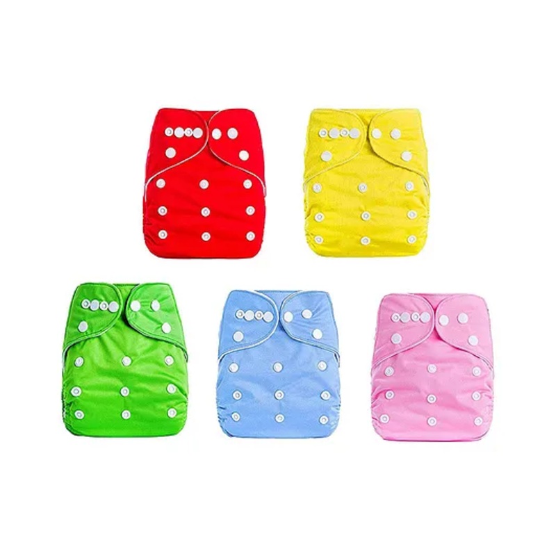 Domenico Reusable Diapers Pack of 5 - Multicolour