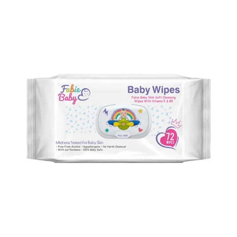 Fabie Baby SkinSoft Baby Cleansing Wipes (72Pcs)