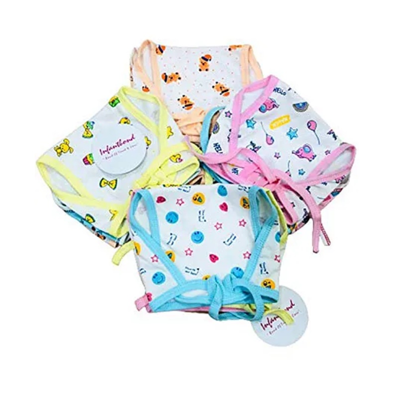 Fareto New Born Baby 24 Single Layer Super Soft Cotton Nappies Washable (0-6 Months)(Colour and design may vary)