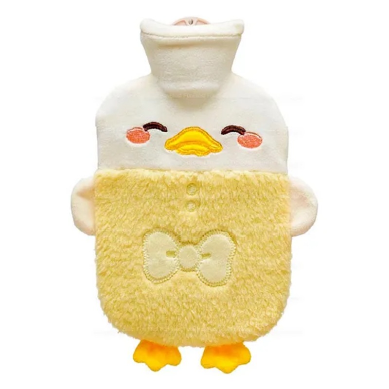 FunBlast Duck Design Hot Water Bag with Soft Cover 1000 ml - Yellow