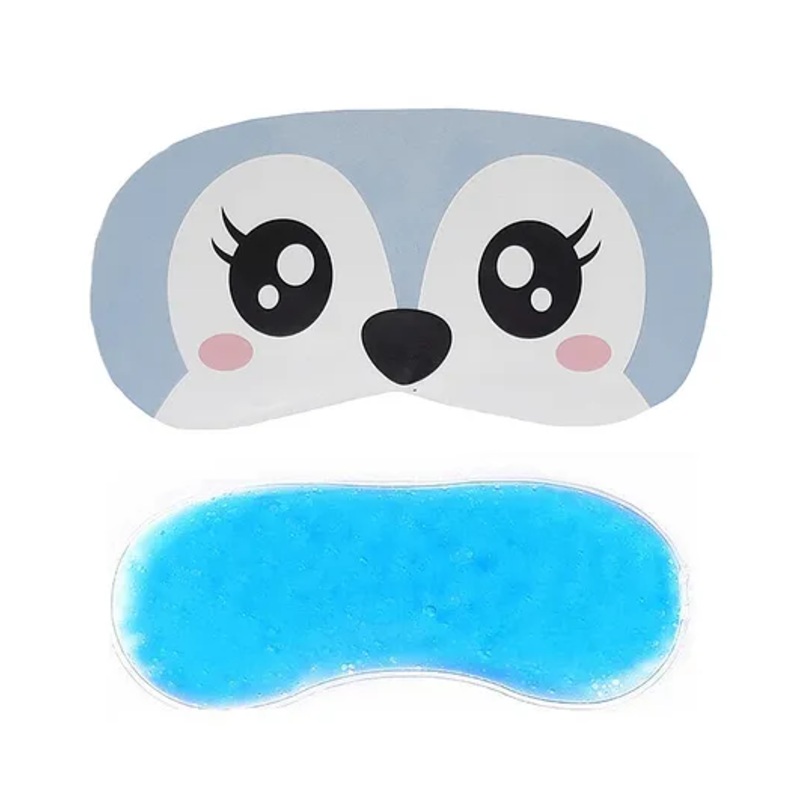 Jenna Puppy Eyes Blue Face Sleeping Eye Mask With cooling Gel - Blue