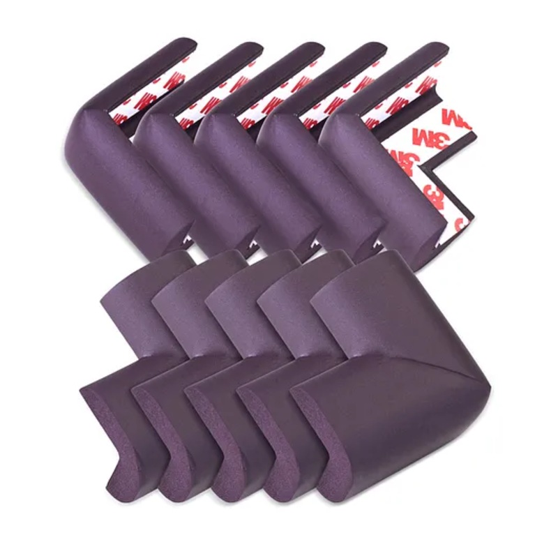 LuvLap Furniture Corner Guard for Baby safety, Pre-taped 3M Adhesive, 10 Pcs, Non Toxic, BPA Free, Brown