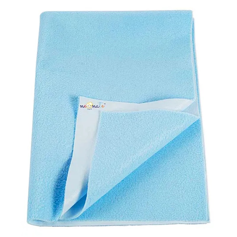 NeonateCare Quick DrySheets Waterproof Baby Bed Protector Dry Sheet for Babies (Small, Blue)
