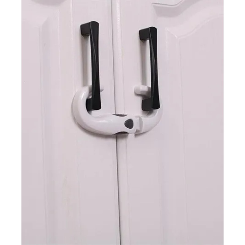 Safe-O-Kid C- Shaped Cabinet Lock, Multi-Purpose Protective Child Safety Lock Cupboard, Drawer Lock- Pack of 16