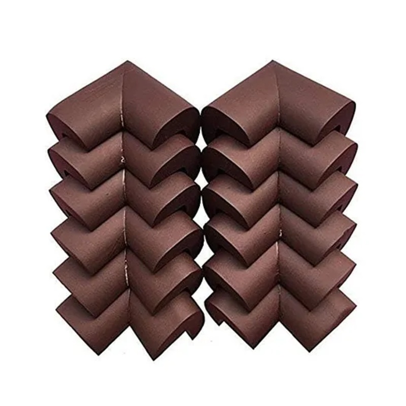Syga L Shape Corner Edge Guard Pack of 12 - Brown