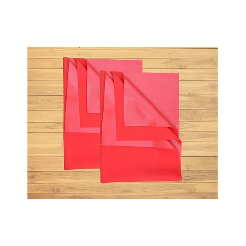 THE LITTLE LOOKERS Quicky Dry Sheets Massage Mats Water Proof Bed Protector Crib Sheets for Baby Large Pack of 2  - Red