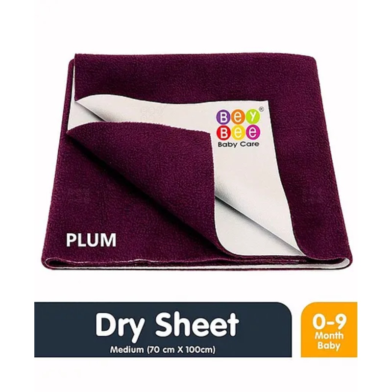 Bey Bee Waterproof Bed Protector Dry Sheet Medium - Plum