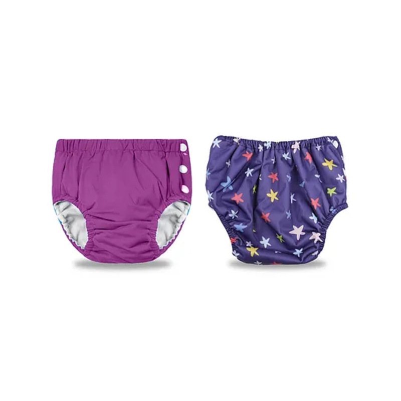 Chinmay Kids Reusable Swimwear Diaper Pool Pants - Blue and Purple