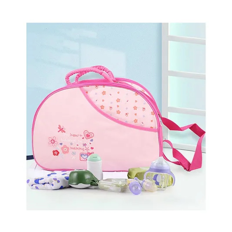 Domenico Diaper Nappy Changing Baby Diaper Bag Baby Bag Mummy Bag Handbag Mama's Bag Diaper Bag One Size - Pink