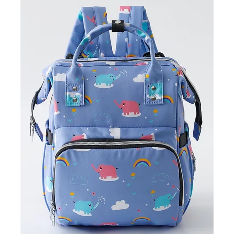 Fab N Funky Ele-Fun Adventures Multipurpose Diaper Backpack - Blue