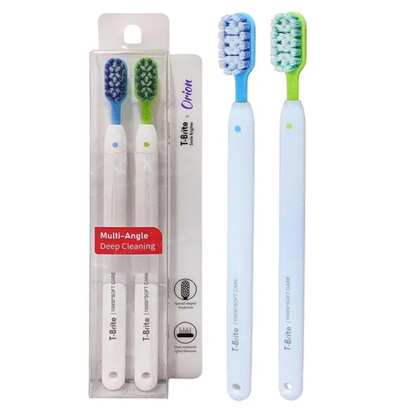 FunBlast Multi Angle Deep Cleaning Bristles Tooth Brush Set  Pack of 2 Multicolor