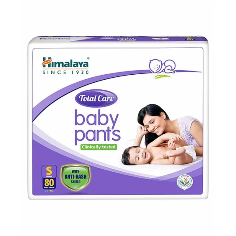 Himalaya Total Care Baby Pants Diapers With Anti Rash Shield Small - 80 Pieces