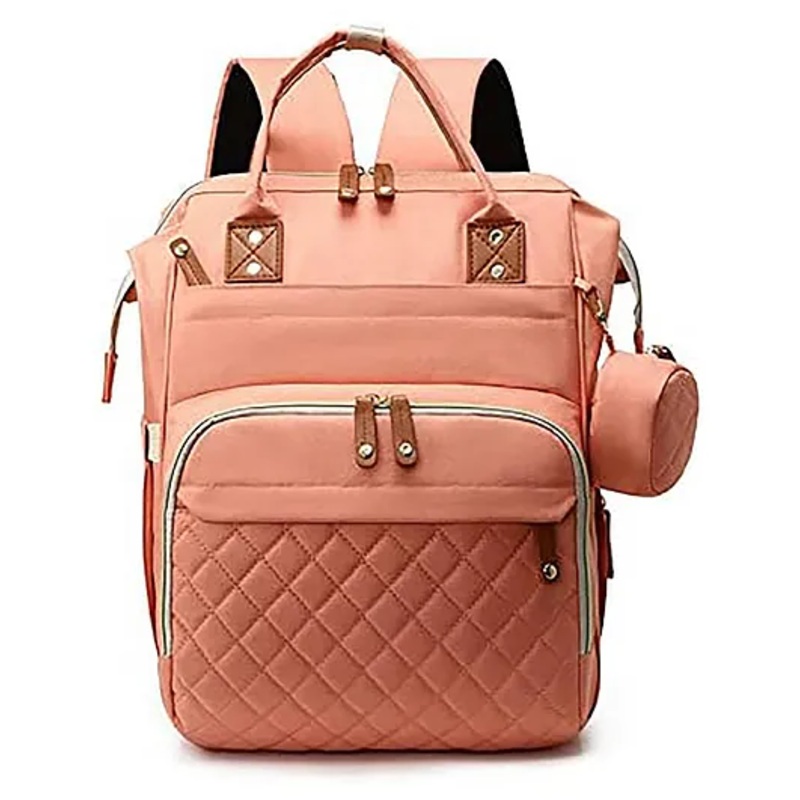 House of Quirk Diaper Bag Maternity Backpack  Baby Girl Boy Diaper Bag for Dad Mom with 16 Pockets Large Diaper Bag for Travel - Pink