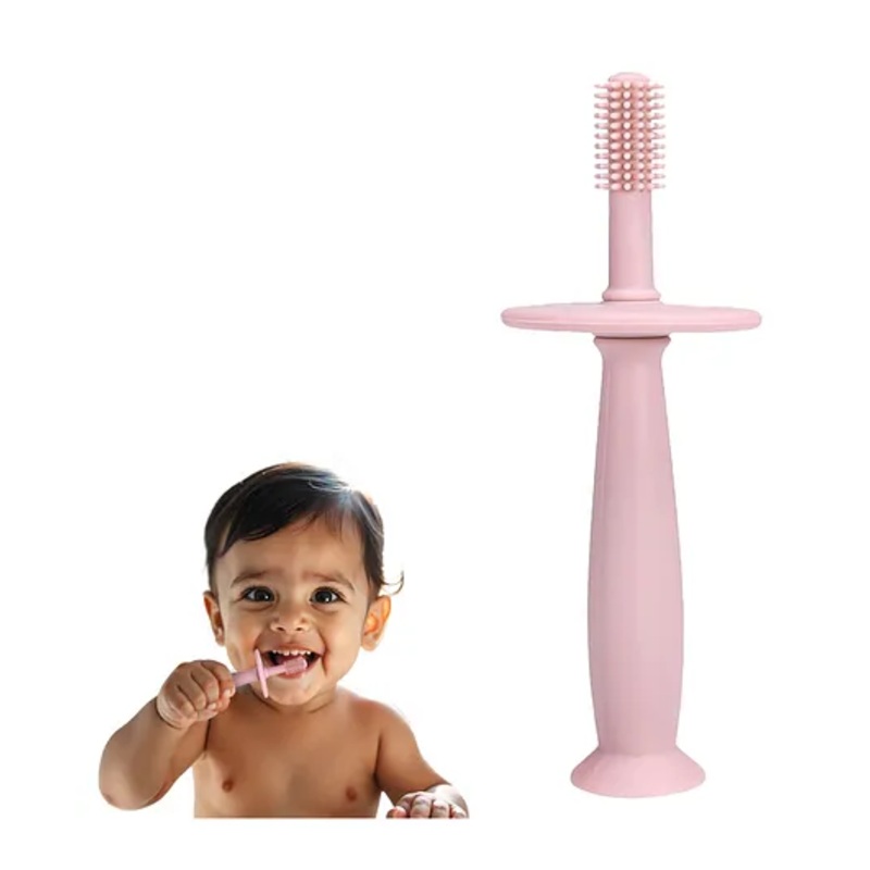 Kidology 360 Baby Teether Toothbrush with Suction Base Toy - Pink