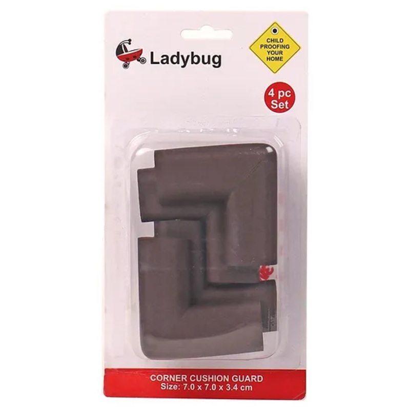 Ladybug L Shape Super Soft Corner Guard - Dark Brown
