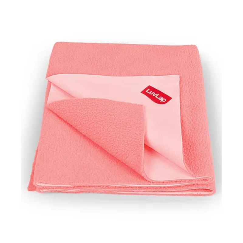 LuvLap Instadry Extra Absorbent Quick Dry Sheet for baby, Baby Bed Protector, Waterproof baby sheet, 0m+ - Extra Large, 140 x 200cm (Salmon Rose)