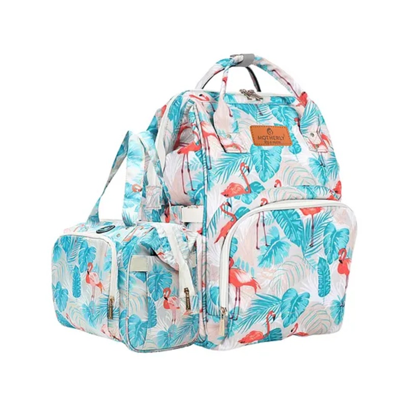 Motherly Elegant Combo Diaper Bag for Mothers for Travel Includes Large and Mini Diaper Bag Maternity Bag for Newborn Baby Baby Bag for Mother (Flamingo)