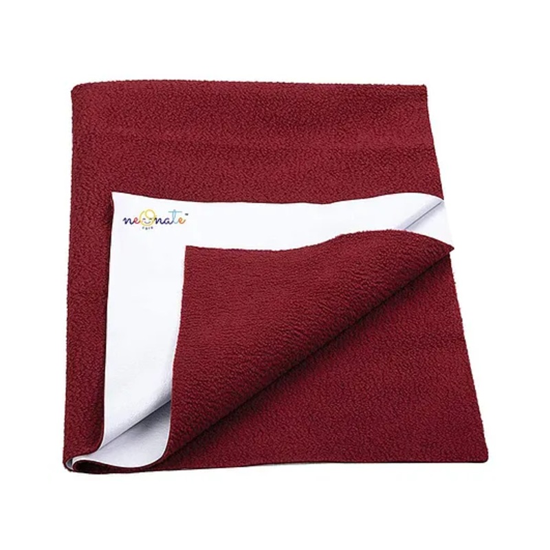 NeonateCare Quick DrySheets Waterproof Baby Bed Protector Dry Sheet for Babies (Small, Maroon)