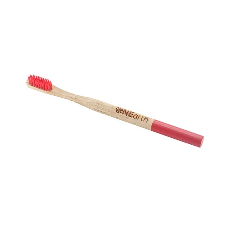 On Earth Bamboo Round Handle Toothbrush Pack of 2