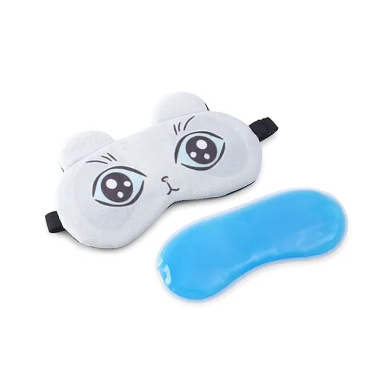 Panda Eye Mask with Adjustable Strap - Grey