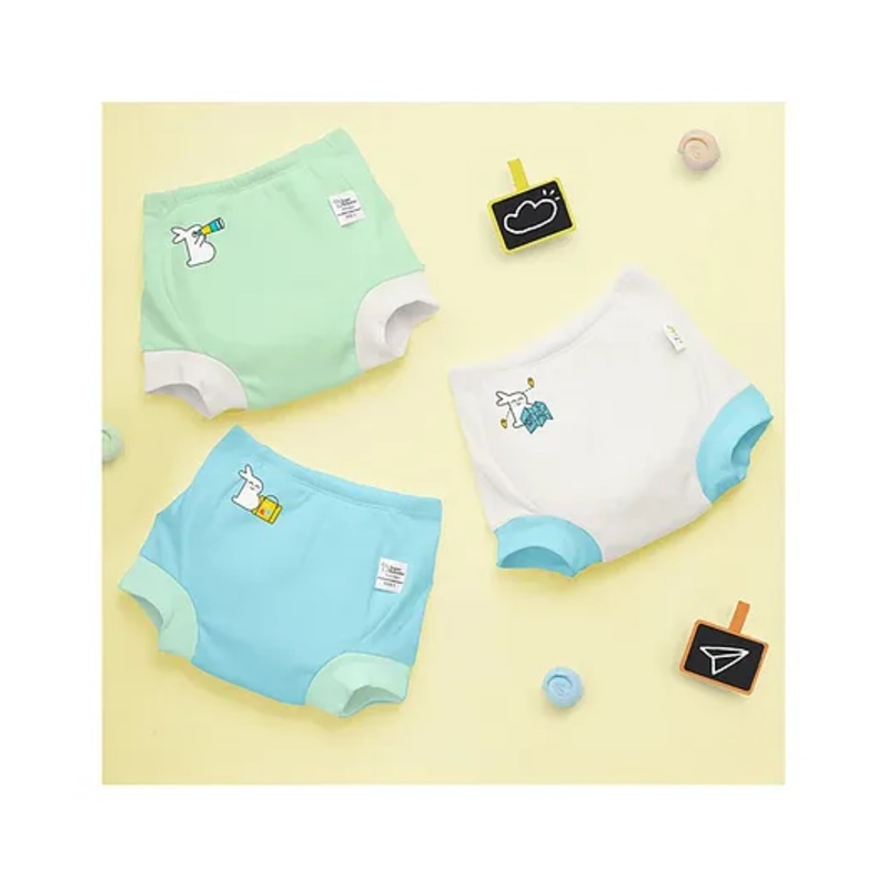 SuperBottoms Padded Underwear for 9-12M Babies | Potty Training Pants for Mess-Free Diaper-Free Time | Bummy's Day Out | Pack of 3
