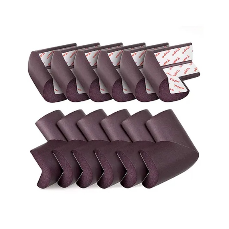 Adore Advanced Safety Series Baby Childproofing Safety Edge Guards S- Pack of 12- Brown