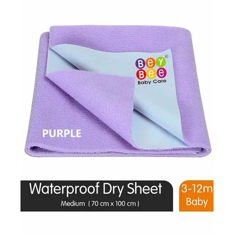 BeyBee Quickly Dry Waterproof Medium Size Bed Protector Sheet - Purple