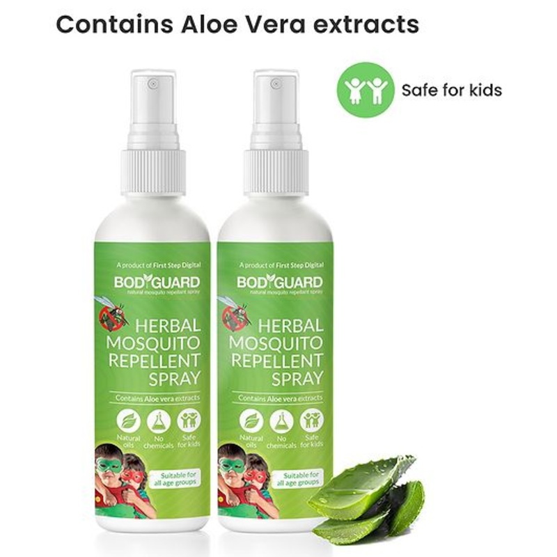 BodyGuard Herbal Mosquito Repellent Spray Pack of 2 - 100 ml Each