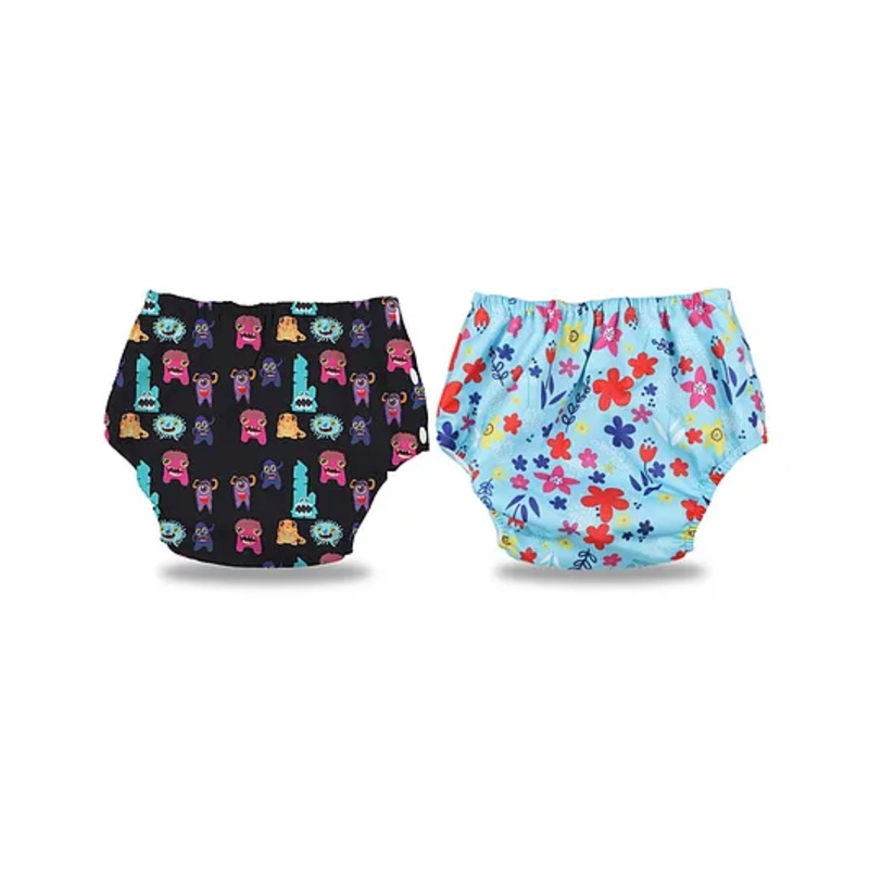 Chinmay Kids Baby Swim Diaper Waterproof Reusable Leakproof Adjustable Infant Pool Pant Boys And Girls Swim Diaper- Black Blue