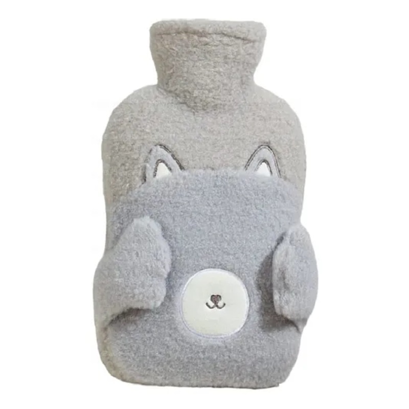 FunBlast Cartoon Design Hot Water Bag with Soft Cover 1000 ml - Grey