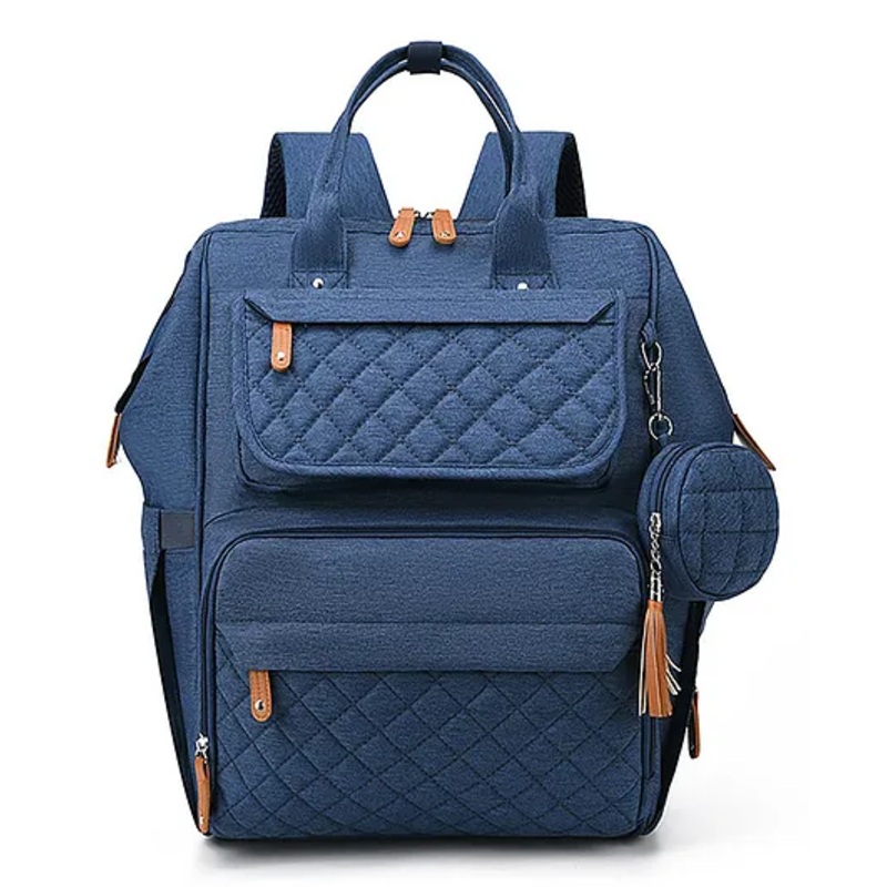 House of Quirk Diaper Bag Maternity Backpack- Dark Blue