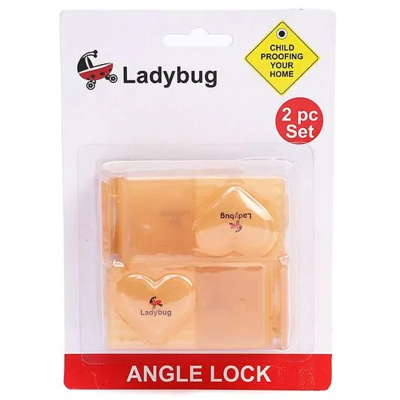 Ladybug Angle Lock Brown - Pack Of 2